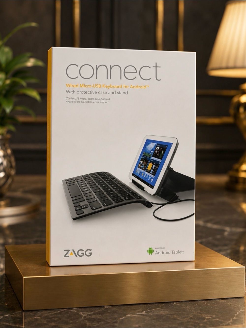 ZAGG Connect Wired Micro-USB Keyboard for Android Tablets — Black NWOT